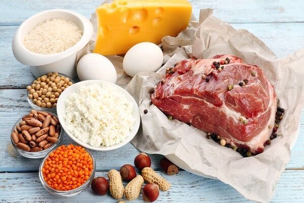 Produkter mat héijer Protein Inhalt